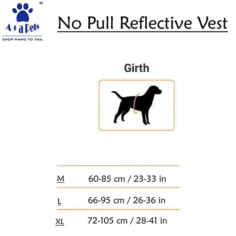 A a Pets' No Pull Reflective Vest Harness for Dogs - Blue
