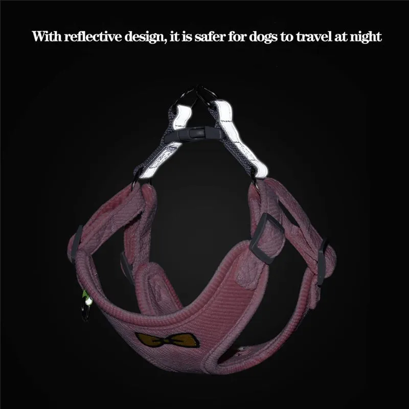 Adjustable Reflective Pet Cat Dog Vest Harness and Leash Set