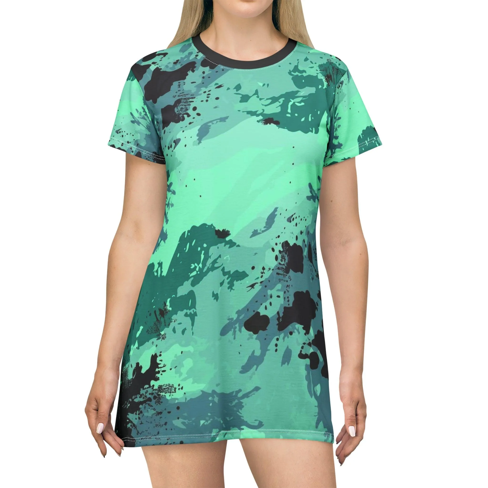 Bay Camo T-Shirt Dress (AOP)