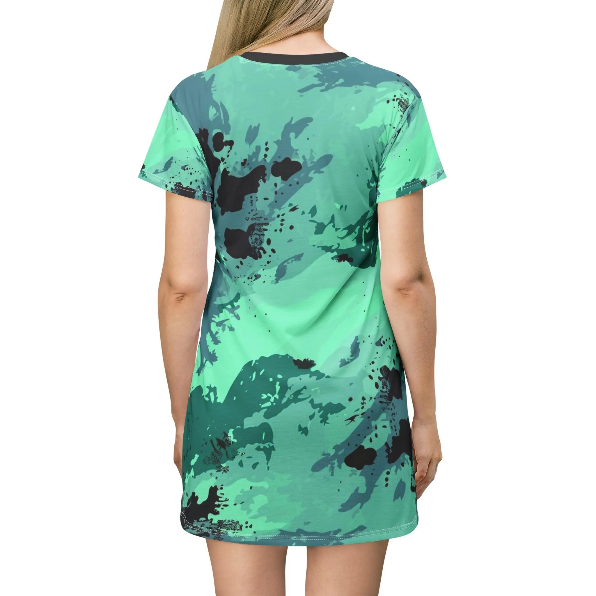 Bay Camo T-Shirt Dress (AOP)