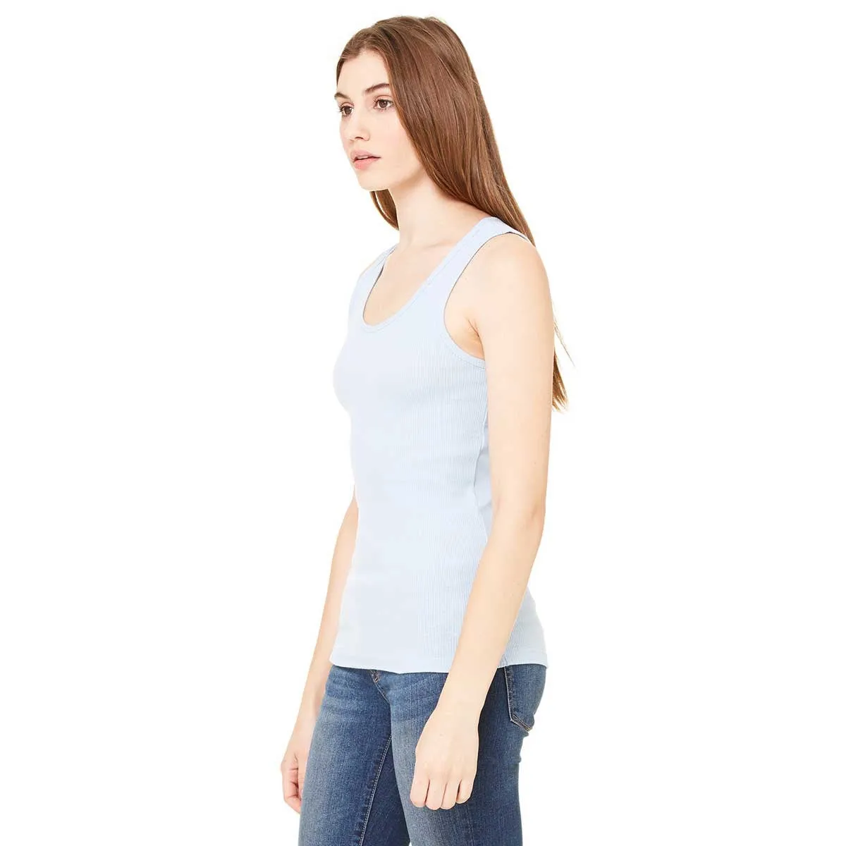 Bella   Canvas Women's Baby Blue 2x1 Rib Tank