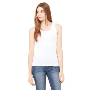 Bella   Canvas Women's White 2x1 Rib Tank
