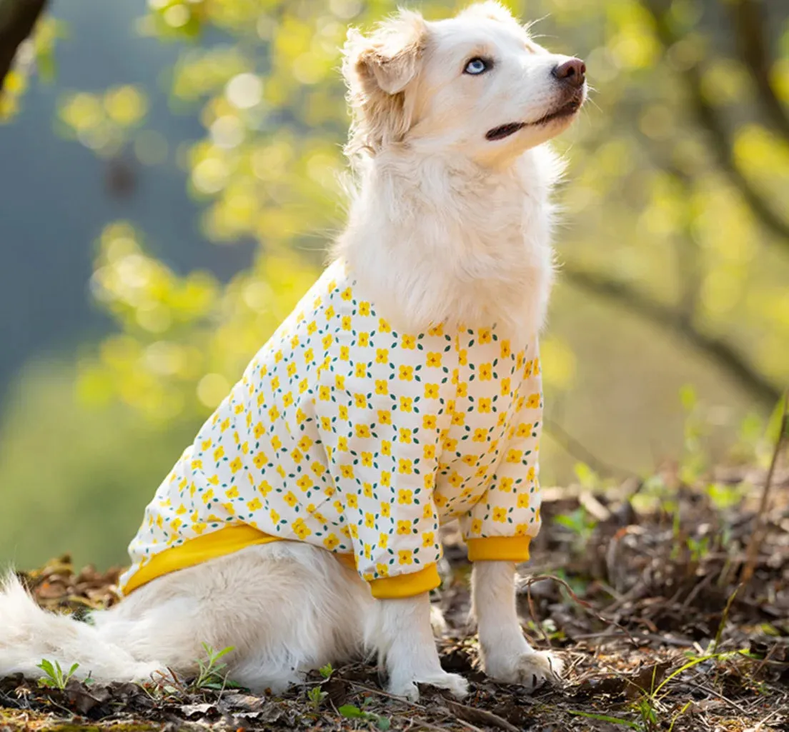 Breathable Cotton Pet Pullover Clothes, Thin Anti-Hair Loss, Sunscreen, Short-Sleeved, Medium and Large Dog Clothes