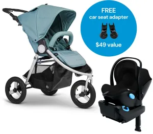 Bumbleride Indie   Clek Liing Travel System - Sea Glass / Pitch Black
