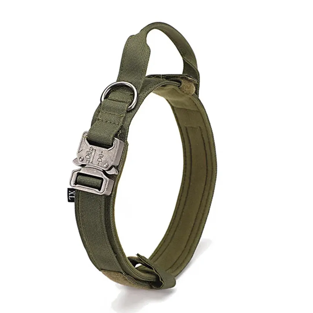 Control Tactical Dog Collar - Heavy-Duty, Adjustable, and Featuring a Handle for Dogs