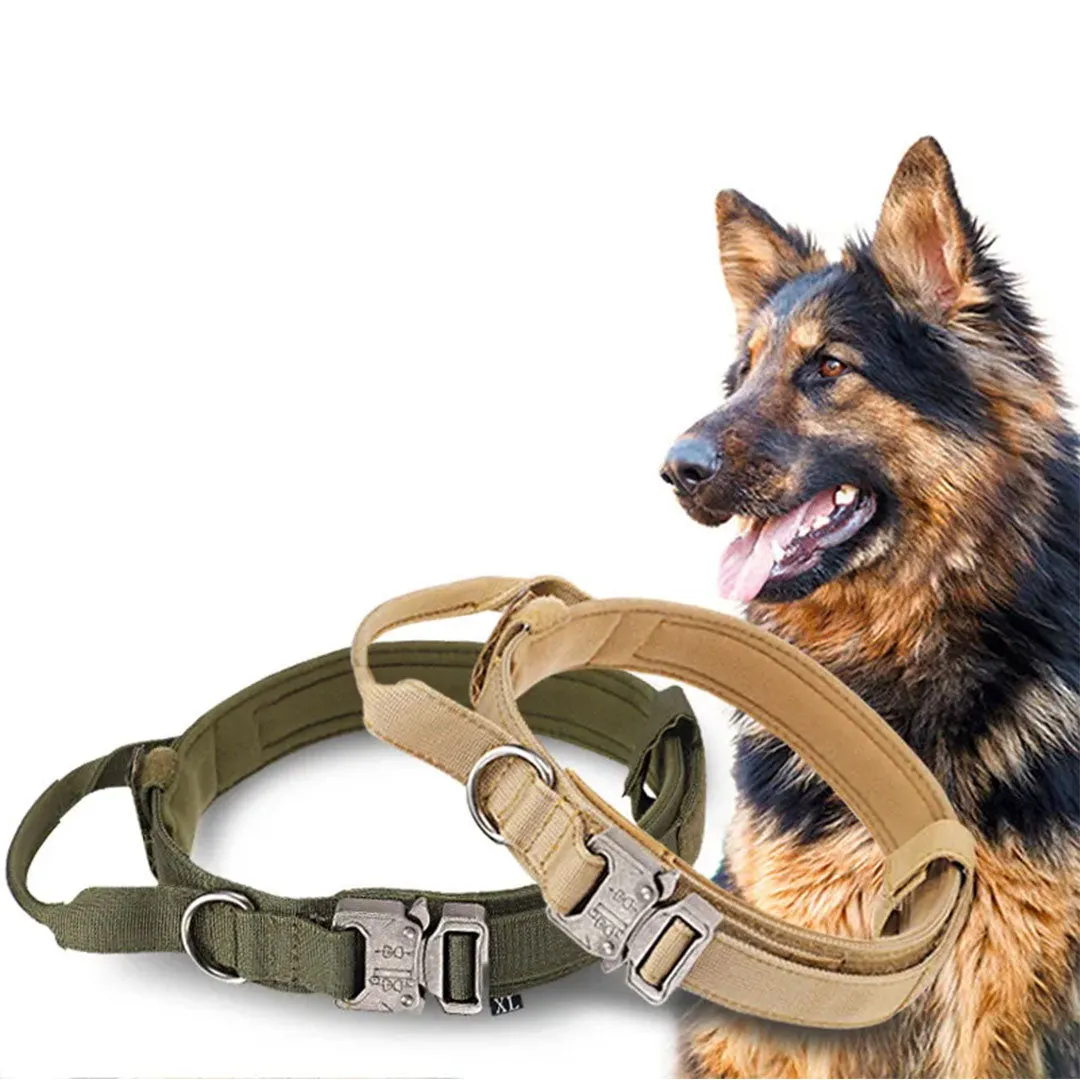 Control Tactical Dog Collar - Heavy-Duty, Adjustable, and Featuring a Handle for Dogs