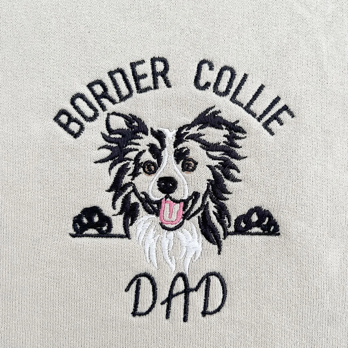 Custom Border Collie Dog Dad Embroidered Polo Shirt, Personalized Polo Shirt with Dog Name, Best Gifts For Boxer Lovers