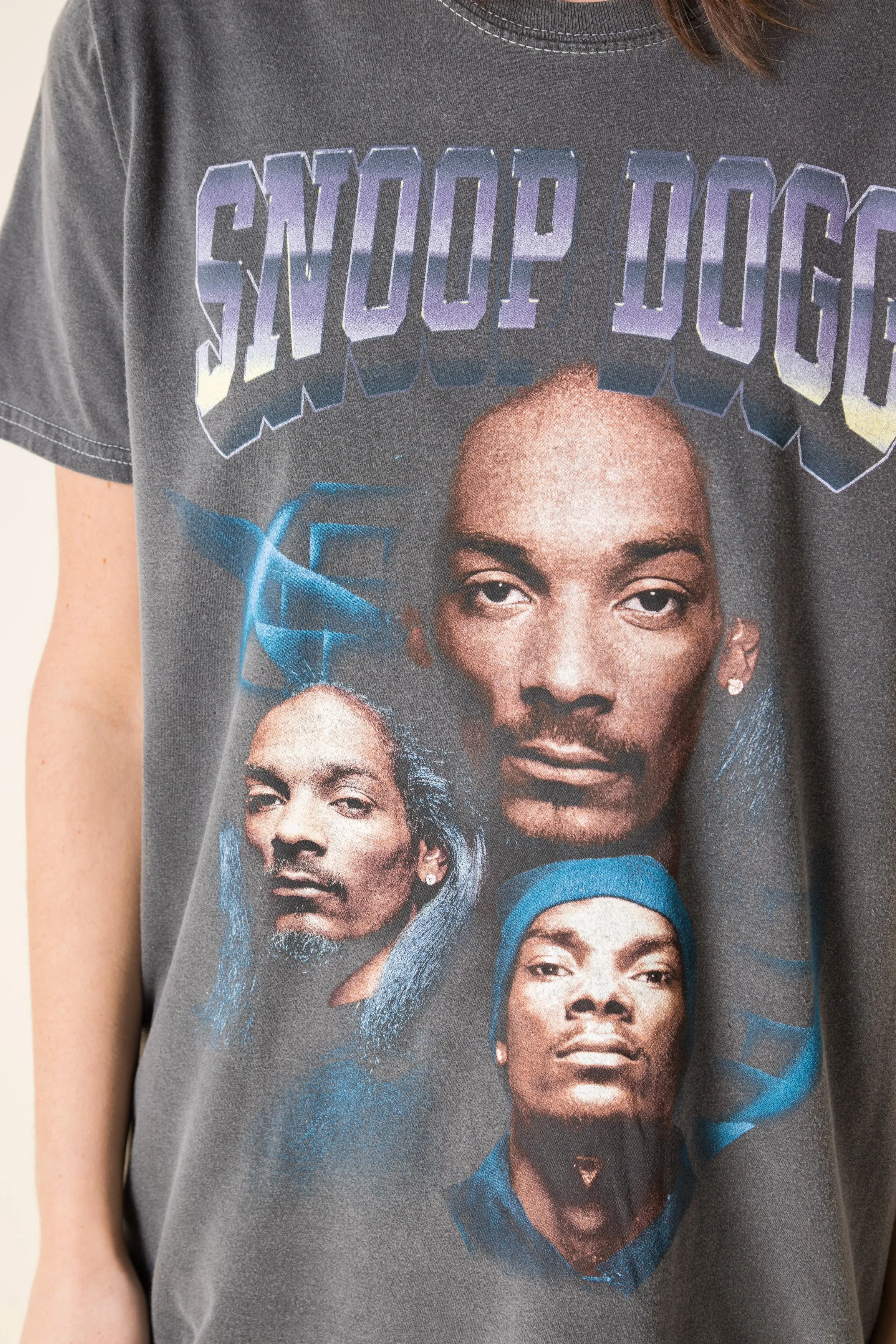 Daisy Street Relaxed T-Shirt with Snoop Dogg Print