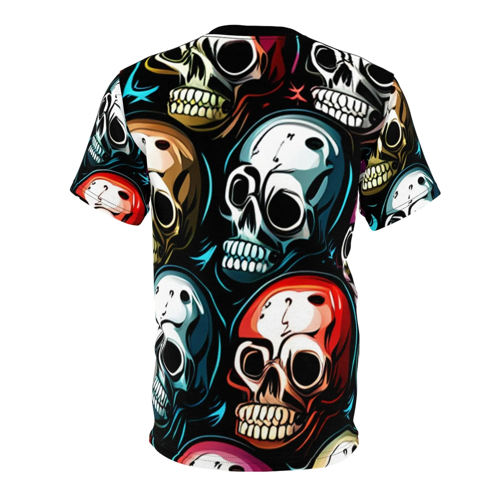 Death Metal Skulls Unisex Cut & Sew Tee (AOP)