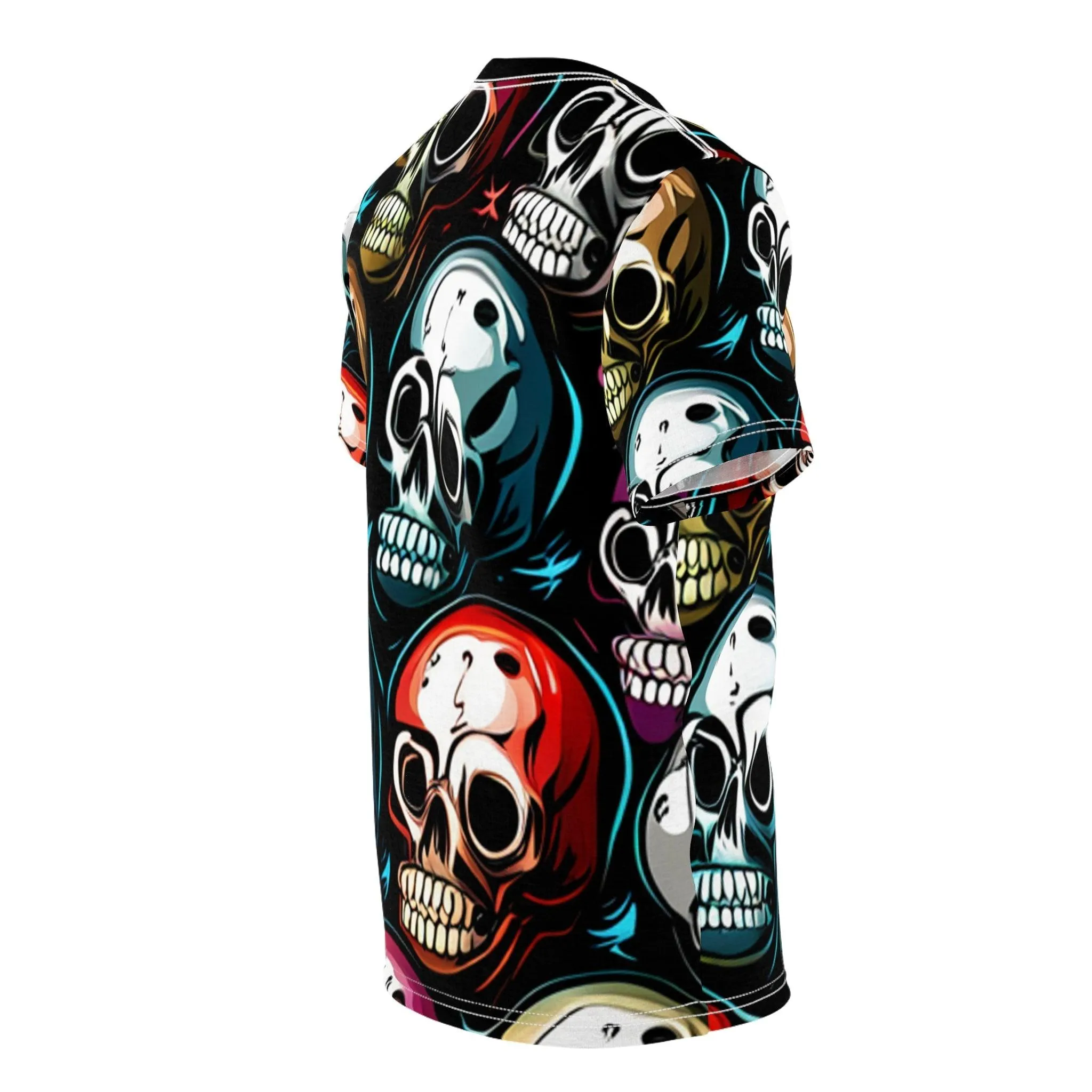 Death Metal Skulls Unisex Cut & Sew Tee (AOP)