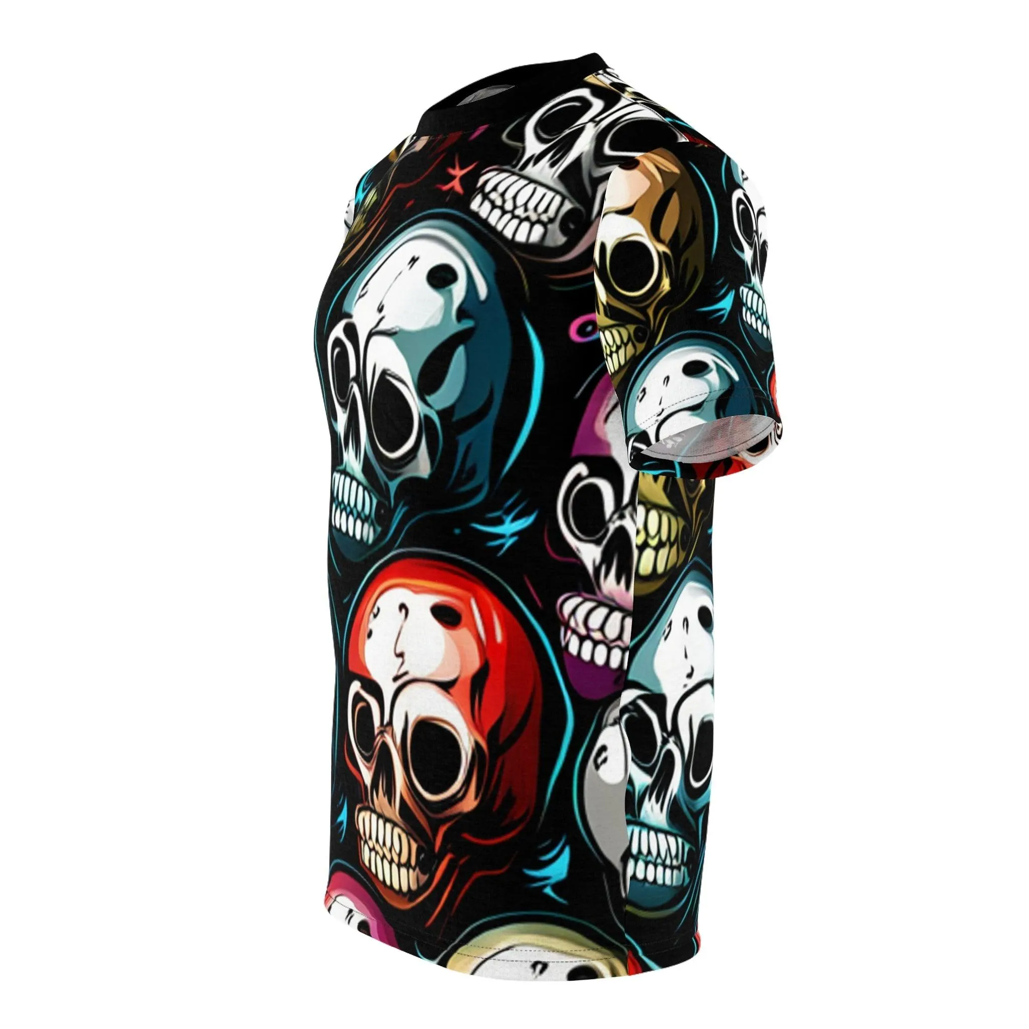 Death Metal Skulls Unisex Cut & Sew Tee (AOP)