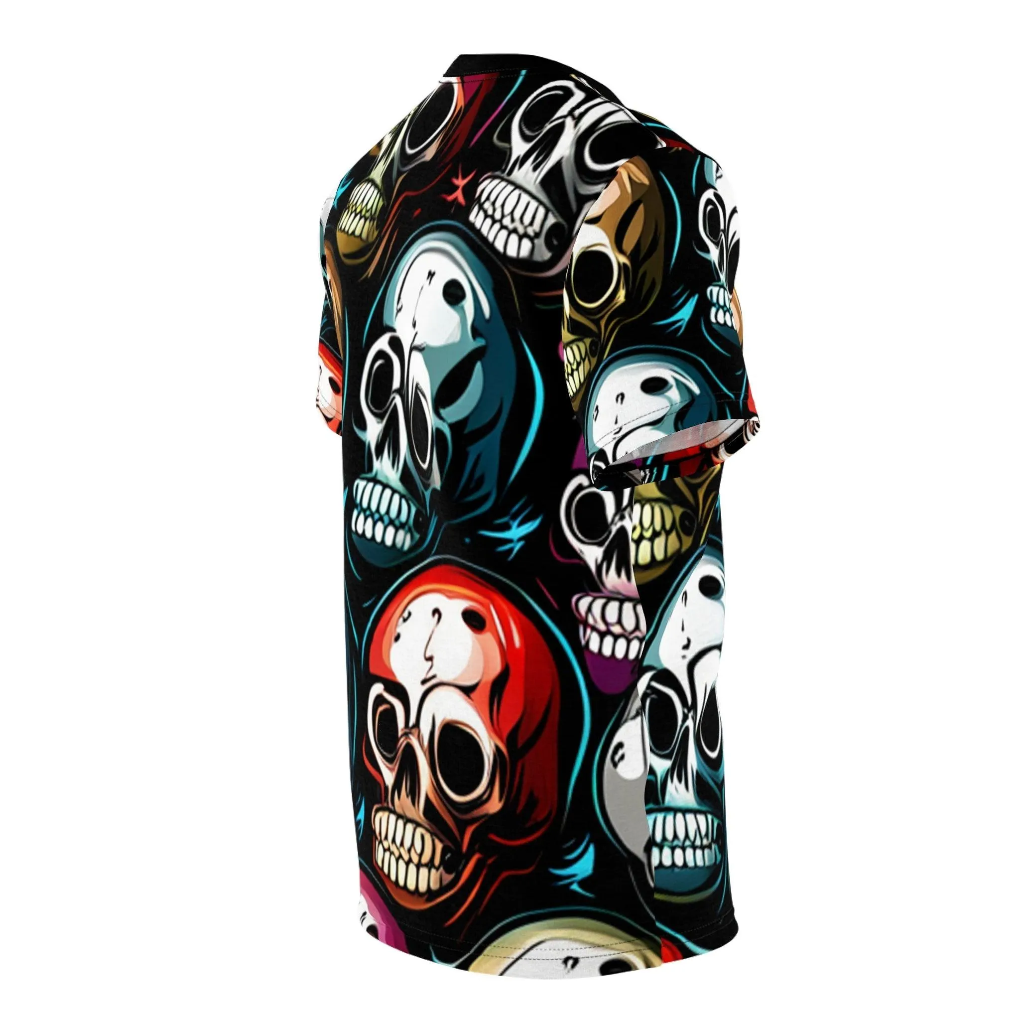 Death Metal Skulls Unisex Cut & Sew Tee (AOP)