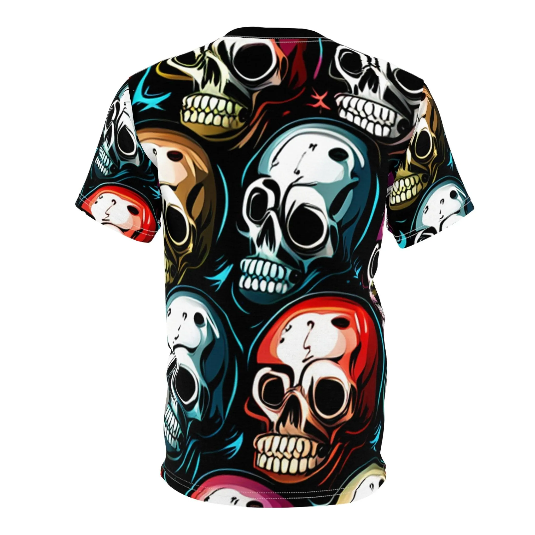 Death Metal Skulls Unisex Cut & Sew Tee (AOP)
