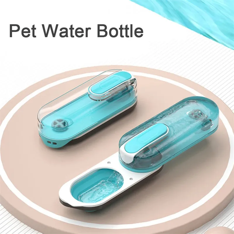 Dog Water Bottle Foldable Dog Water Dispenser For Outdoor Walking Portable Leak Proof Pet Water Bottle For Travel Dog Pet Products / Botella dispensadora de agua para mascotas