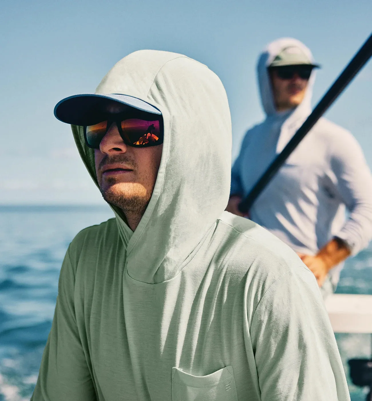 Free Fly Men Men's Bamboo Lightweight Hoodie - PALM GREEN