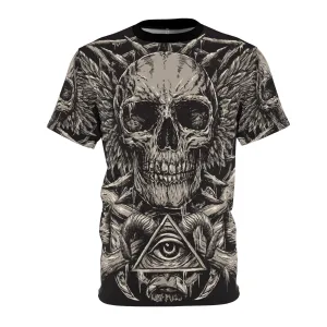 Gothic Skull Unisex Cut & Sew Tee (AOP)