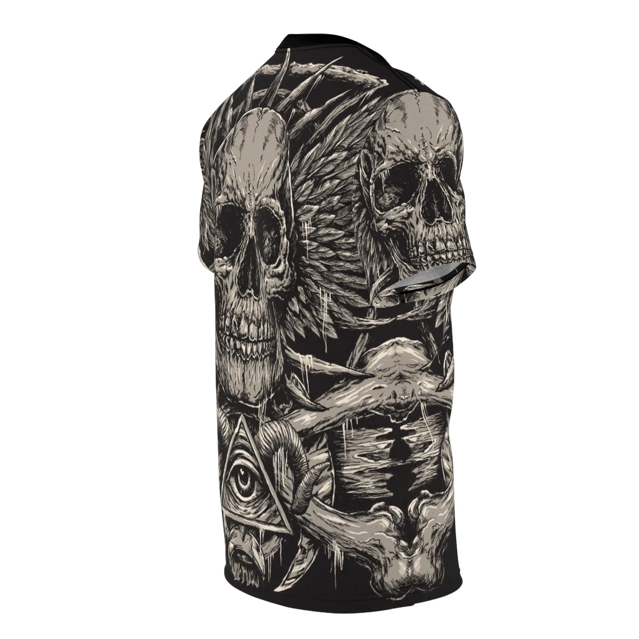 Gothic Skull Unisex Cut & Sew Tee (AOP)