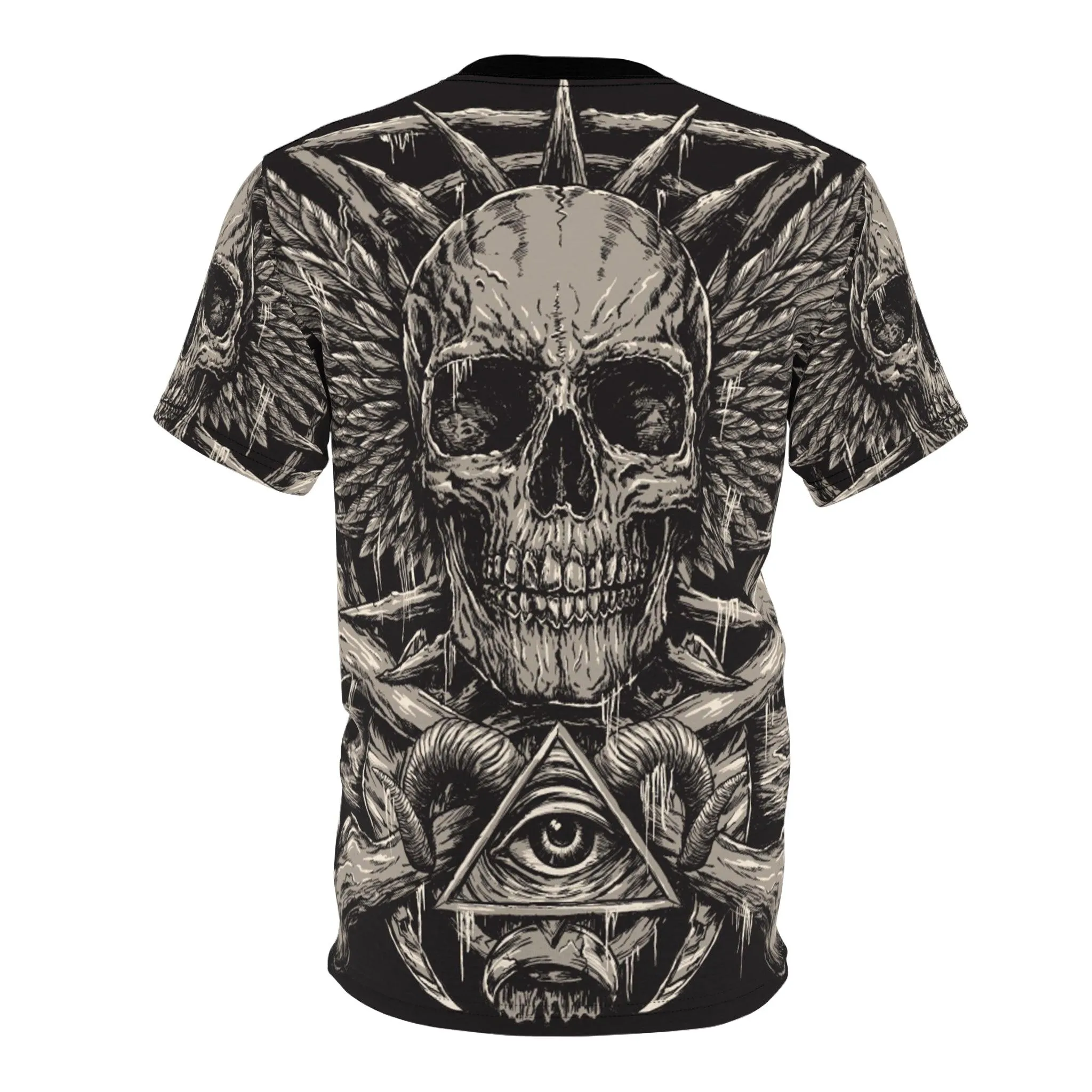 Gothic Skull Unisex Cut & Sew Tee (AOP)