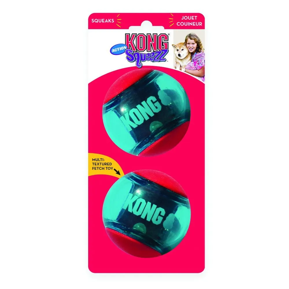 KONG Squeezz Action Ball Red