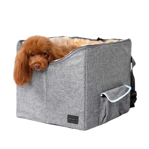 PETSFIT Dog Booster Seat For Car Pet Travel Booster Seat with Safety Belt