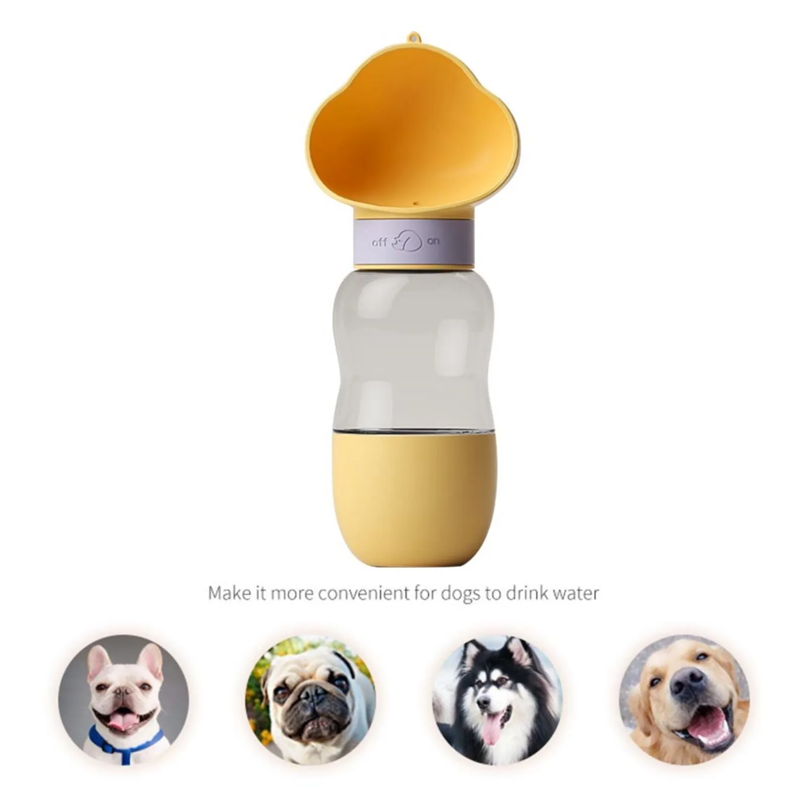 Portable Dog Water Bottle with Food Container Leak Proof Dog Travel Water Dispenser for Walking, Hiking and Travel