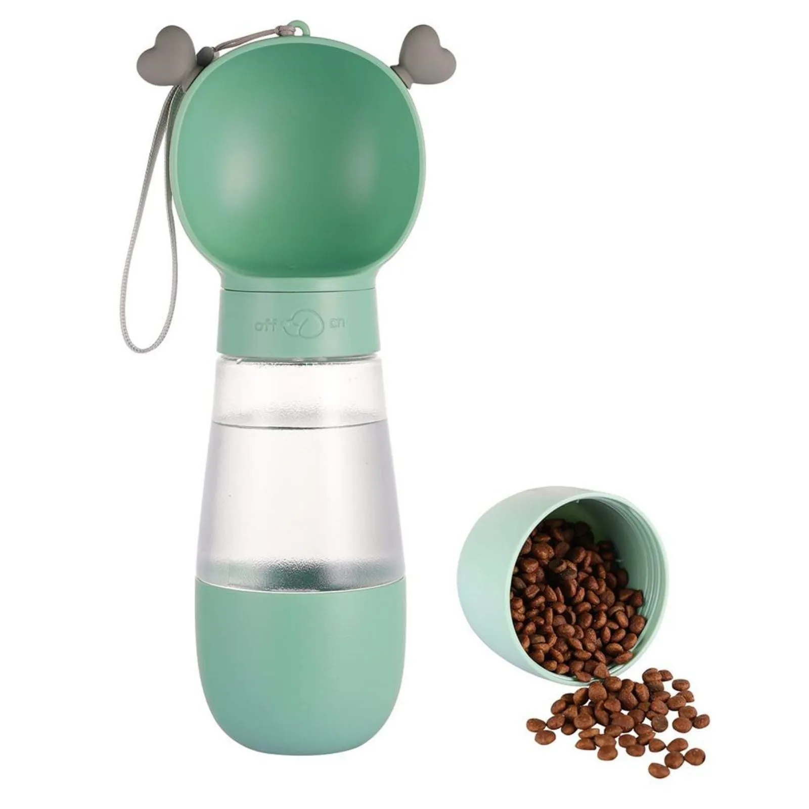 Portable Dog Water Bottle with Food Container Leak Proof Dog Travel Water Dispenser for Walking, Hiking and Travel