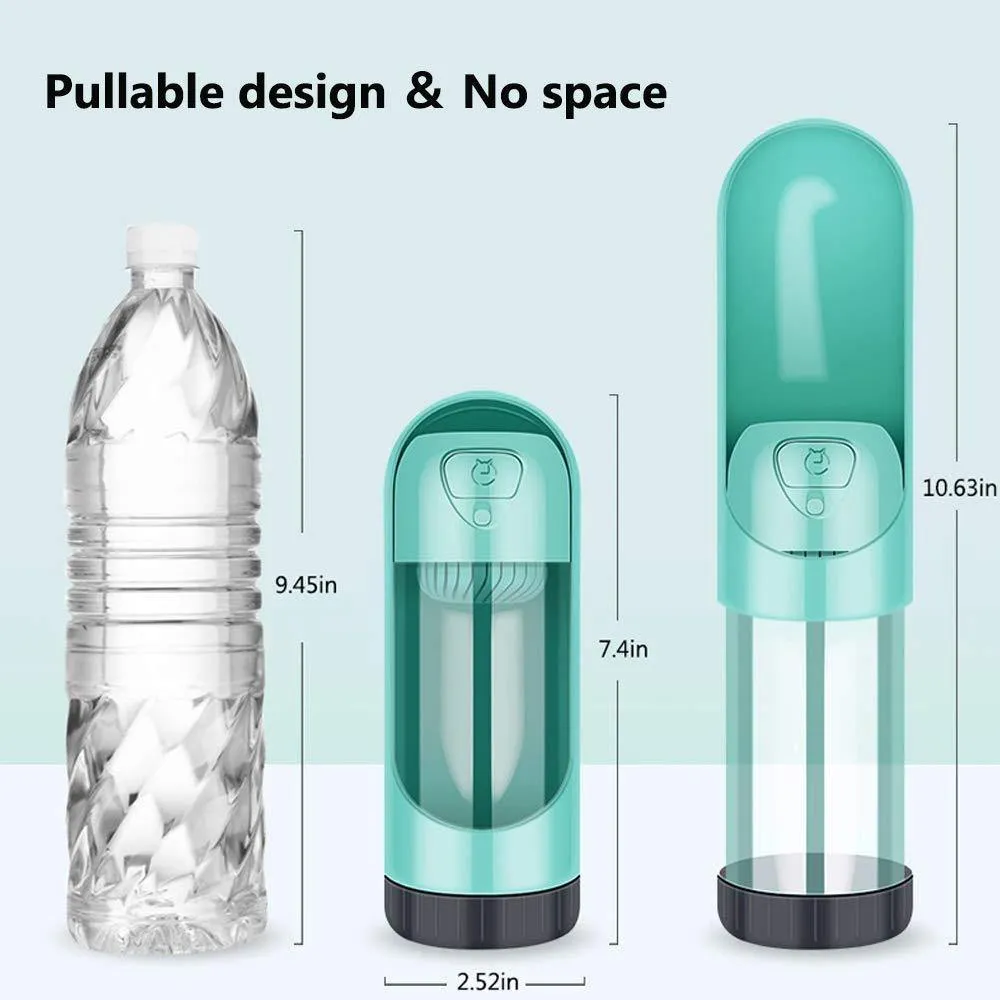 Portable Pet Dog Water Bottle 300ml Drinking Bowl for Small Large Dogs Feeding Water Dispenser Cat Dogs Outdoor Bottles
