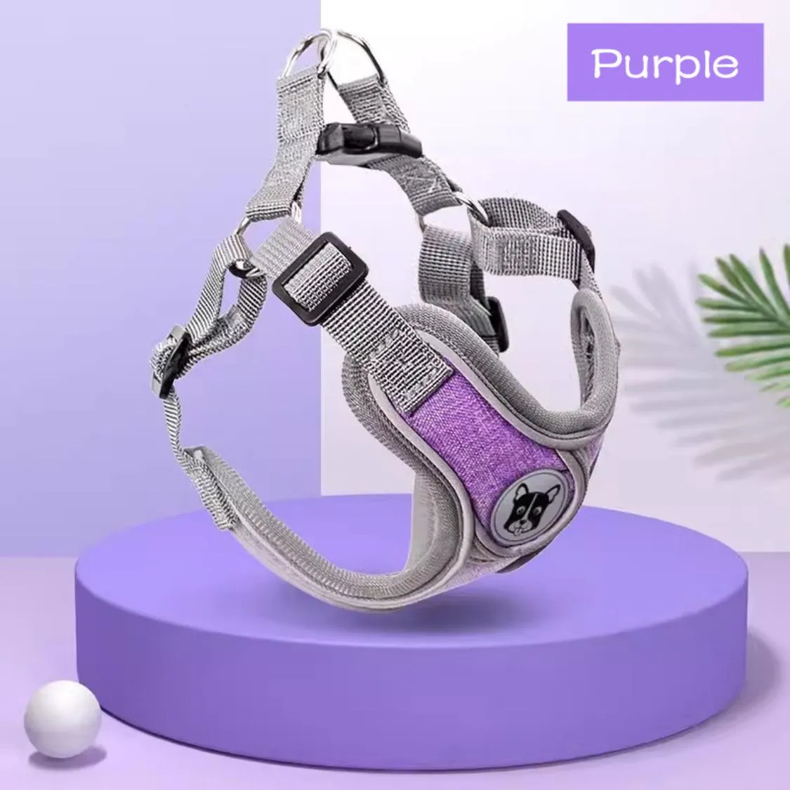 PupLuxe Reflective Frenchie Harness Adjustable Pet Vest