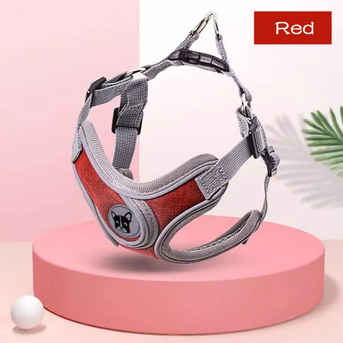 PupLuxe Reflective Frenchie Harness Adjustable Pet Vest
