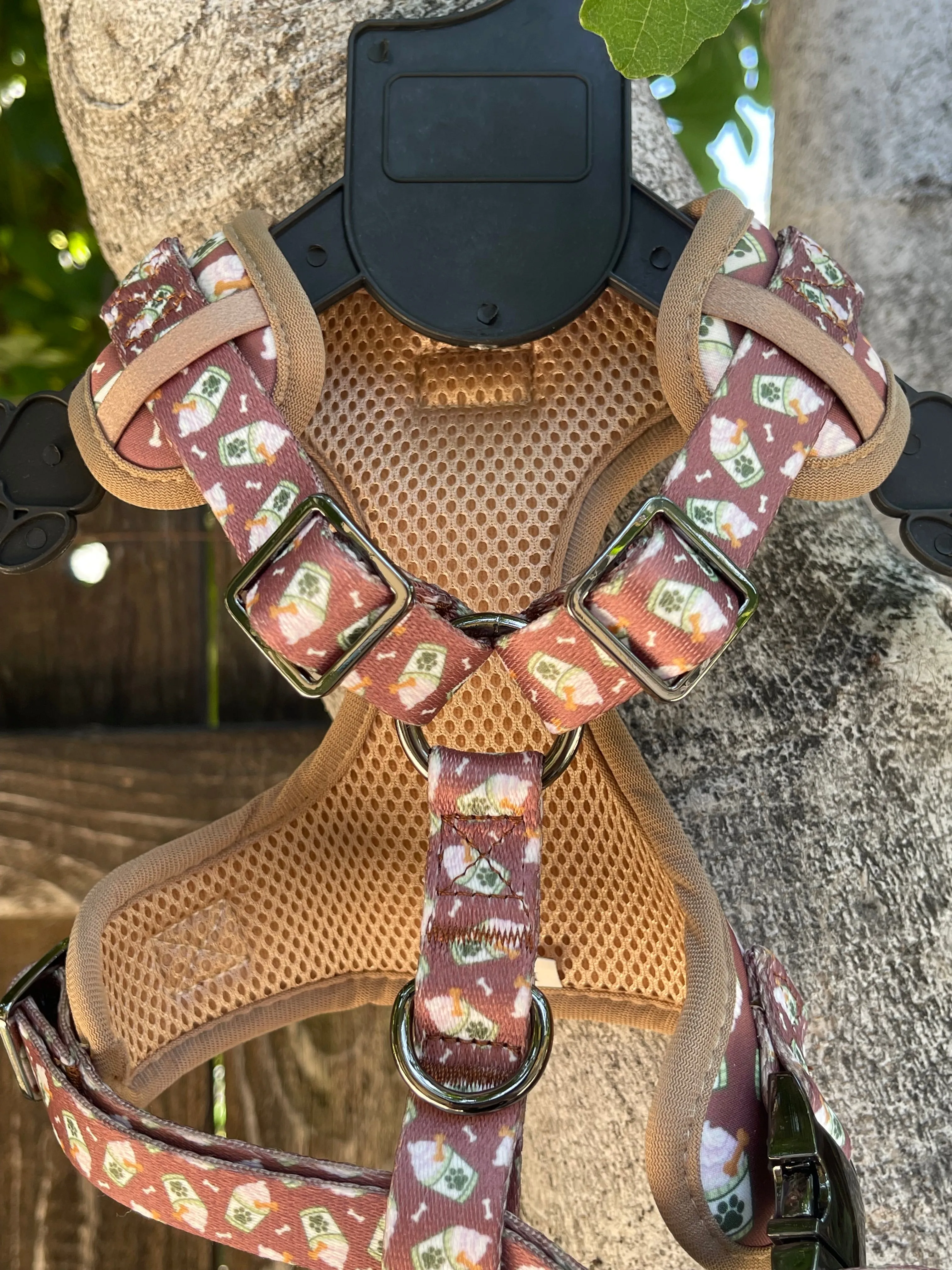 Puppachino - Adjustable H Style Dog Harness - Heavy Duty Metal Hardware
