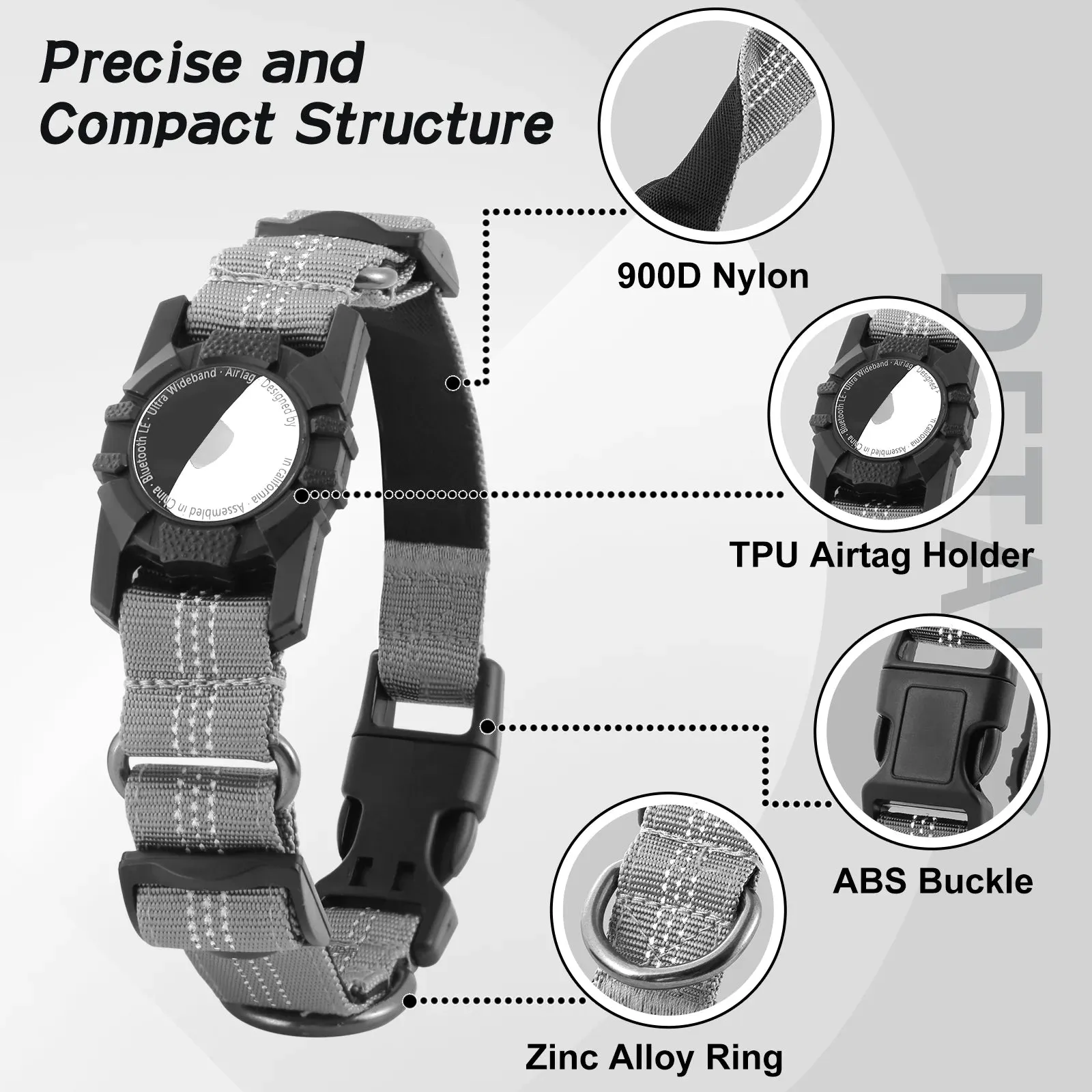Reflective Air Tag Collar for Dogs