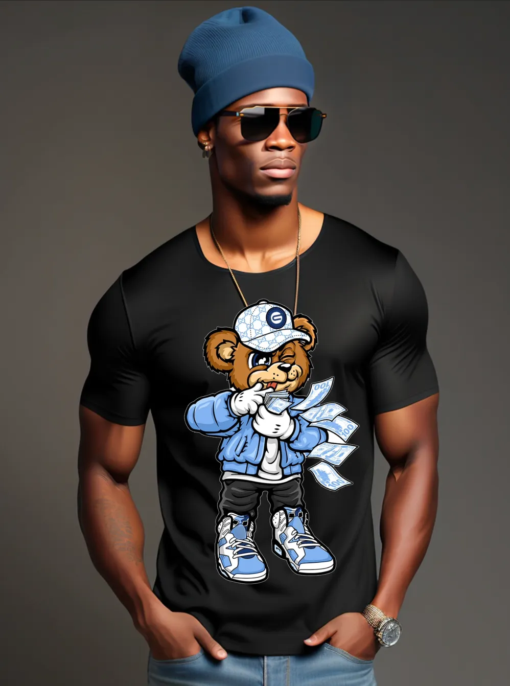 Teddy G Logo Light Blue T-Shirts | Grooveman Music