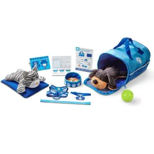 Tote & Tour Pet Travel Play Set with 2 Plush Stuffed Animals (15 pcs)