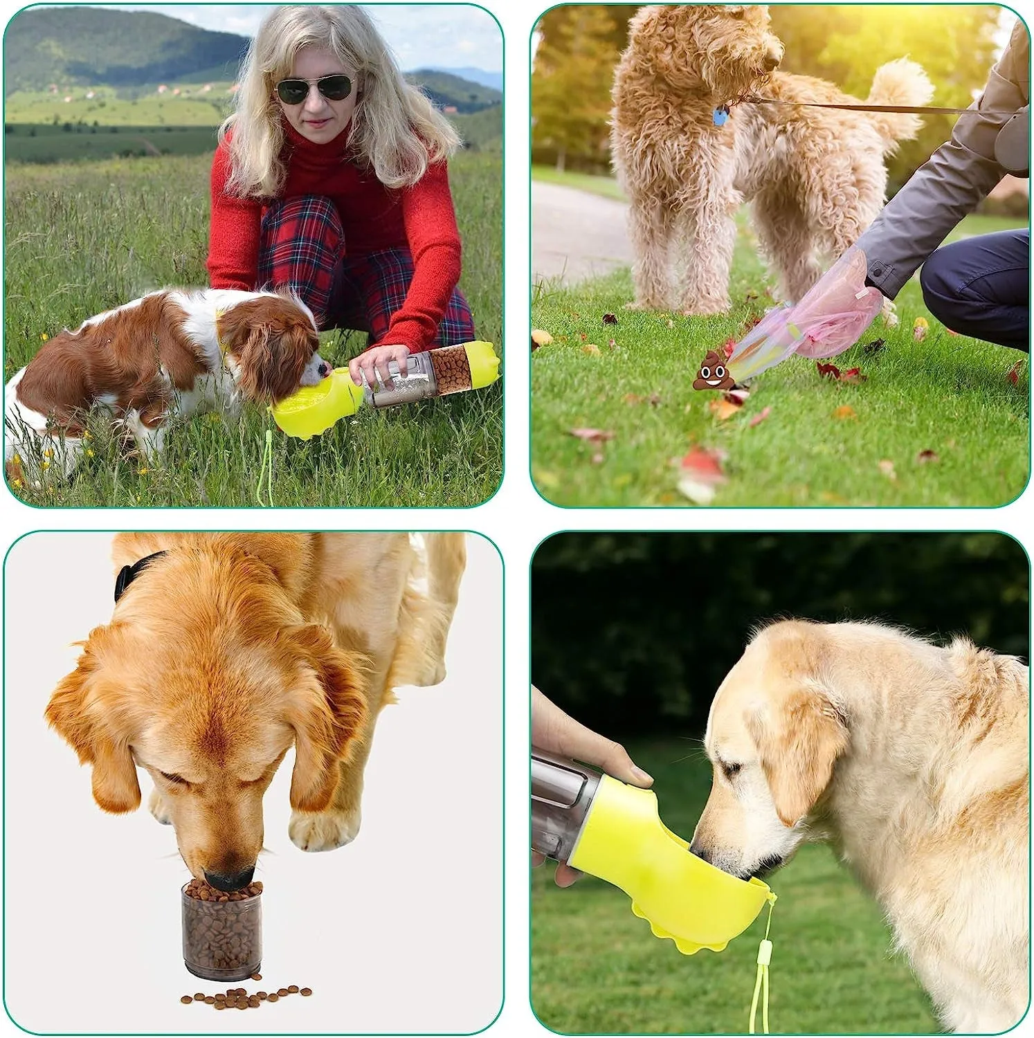 TravelPaws Yellow: Leak-Proof Water Dispenser & Feeder | Lightweight & Stylish | Perfect for Dogs, Cats, and More! 🐾💧